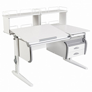 Парта Дэми СУТ-25-04Д2 120 см раздельная с тумбой и надстройками